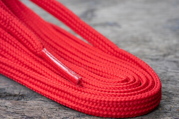 The red rope is woven ready for use
