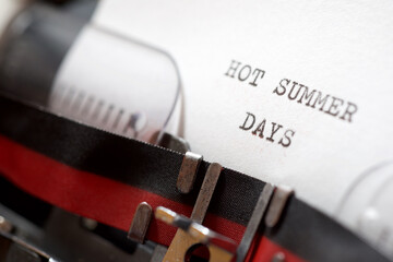 Hot summer days phrase