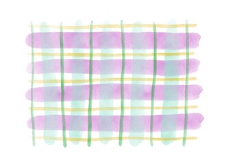Watercolor pink , blue, green and  yellow fabric. Pattern background texture.