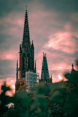 Wieża kościoła Świętego Michała Archanioła we Wrocławiu podczas remontu  - obrazy, fototapety, plakaty