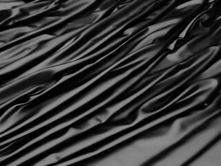 Abstract background luxury cloth waves. dark wavy soft wrinkled fabric