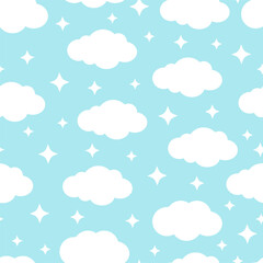 seamless pattern with clouds