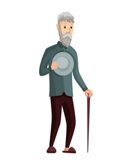 Stage of development - old grandfather. Generations man. People generations or male aging process. Male different age