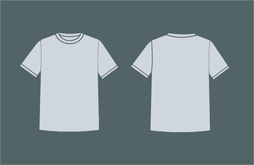 t shirt template. heather grey colour front and back