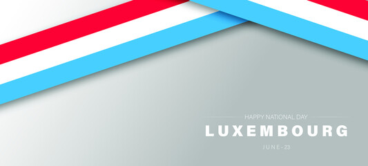 Banner or poster of Luxembourg National Day celebration, vector illustration.