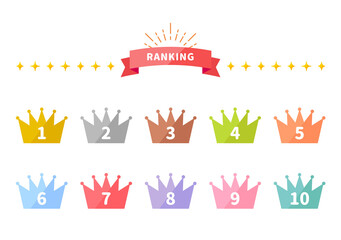 ランキング　アイコン　王冠　クラウン　ベスト10