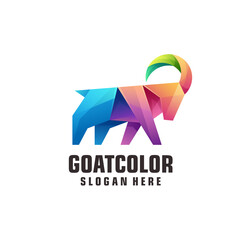 Goat colorful abstract gradient vector design