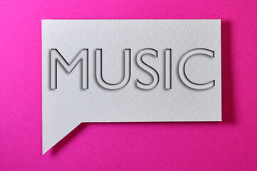 The type Of Music Word