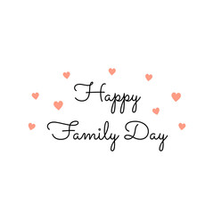 Happy Family Day with hearts