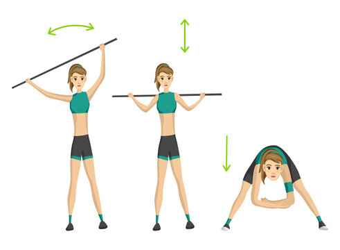 Woman fitness.  slim woman doing fitness workout with barbell neck. Active and healthy life concept
