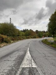 Ramal de entrada en una carretera de Galicia