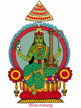 A beautiful illustration of indian gods and godesses