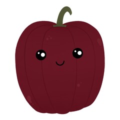 cute red pepper with a smile