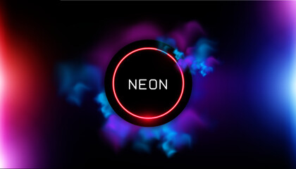 Abstract Futuristic Smoke Neon lights Vector Design Background