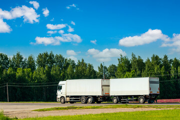 Road transport of goods by truck