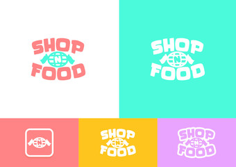 Naklejka premium Shop N Food logo