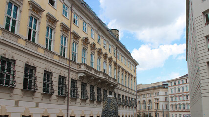 baroque building (bundeskanzleramt) in vienna (austria)