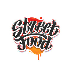 Street Food Graffiti Vector Lettering - 438411968