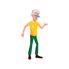 mad man senior shouting at children on playground cartoon vector. mad man senior shouting at children on playground character. isolated flat cartoon illustration