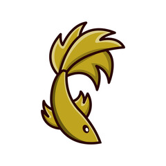 betta fish logo simple design