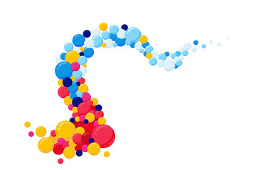 Vector illustration of balloon garland arch party decoration.