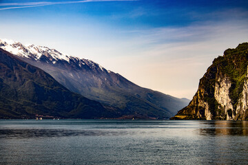 Fototapeta premium lake Garda in the mountains