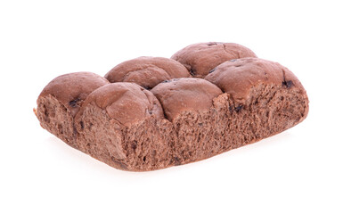 chocolate bread isolated on white background