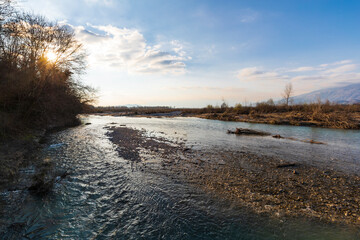 The river Piave in Italy