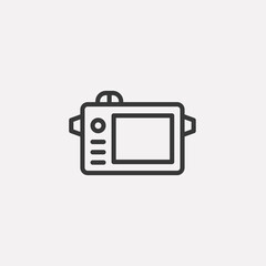 Digital camera icon isolated on background. Photography symbol modern, simple, vector, icon for website design, mobile app, ui. Vector Illustration