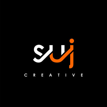 SUJ Letter Initial Logo Design Template Vector Illustration