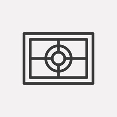 Focus icon isolated on background. Photography symbol modern, simple, vector, icon for website design, mobile app, ui. Vector Illustration