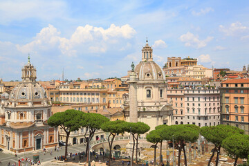 Fototapeta na wymiar Rome architecture. View of the city and its sights