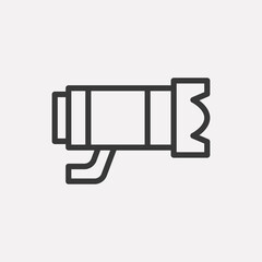 Camera lens icon isolated on background. Photography symbol modern, simple, vector, icon for website design, mobile app, ui. Vector Illustration