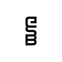 esb letter original monogram logo design