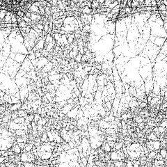 Grunge background black and white. Texture of chips, cracks, scratches, scuffs, dust, dirt. Dark monochrome surface. Old vintage vector pattern