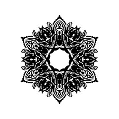 Decorative ornaments in the shape of a flower. Mandala Good for logos, prints and postcards. Vector illustration