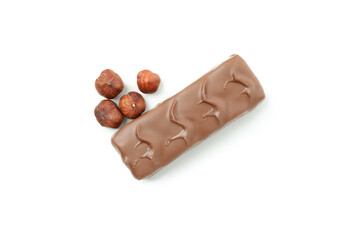 Tasty candy bar isolated on white background