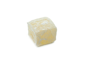 Delicious turkish delight isolated on white background