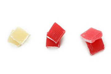 Delicious turkish delight isolated on white background