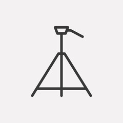 Tripod icon isolated on background. Photography symbol modern, simple, vector, icon for website design, mobile app, ui. Vector Illustration