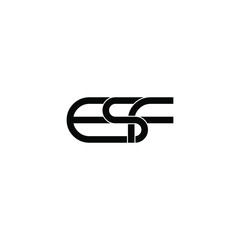 esf letter original monogram logo design