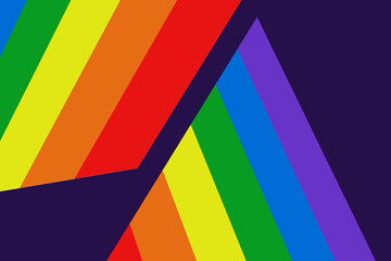 Flaga LGBT, grafika kolorowa. Tęcza z kolorami, która oznacza wolność. Tło abstrakcyjne © markstudio2008