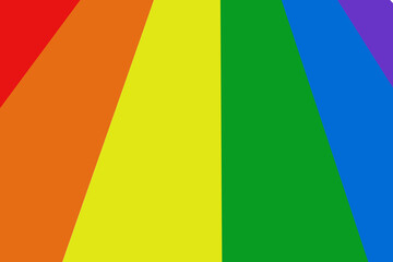 Flaga LGBT, grafika kolorowa. Tęcza z kolorami, która oznacza wolność. Tło abstrakcyjne - obrazy, fototapety, plakaty