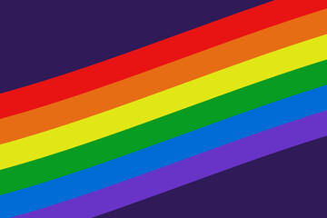 Flaga LGBT, grafika kolorowa. Tęcza z kolorami, która oznacza wolność. Tło abstrakcyjne © markstudio2008