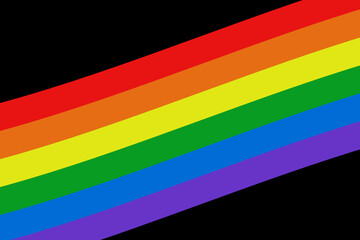 Flaga LGBT, grafika kolorowa. Tęcza z kolorami, która oznacza wolność. Tło abstrakcyjne © markstudio2008