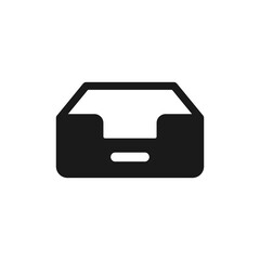 Mailbox icon. Inbox symbol for web and mobile UI design.