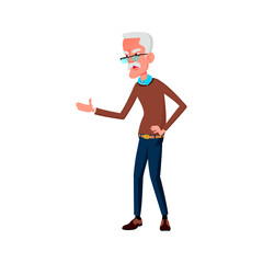 crazy old man shouting at pharmacy store worker cartoon vector. crazy old man shouting at pharmacy store worker character. isolated flat cartoon illustration