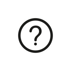 Question mark sign icon. FAQ button for web and mobile UI design. Asking questions, ask for help sign.