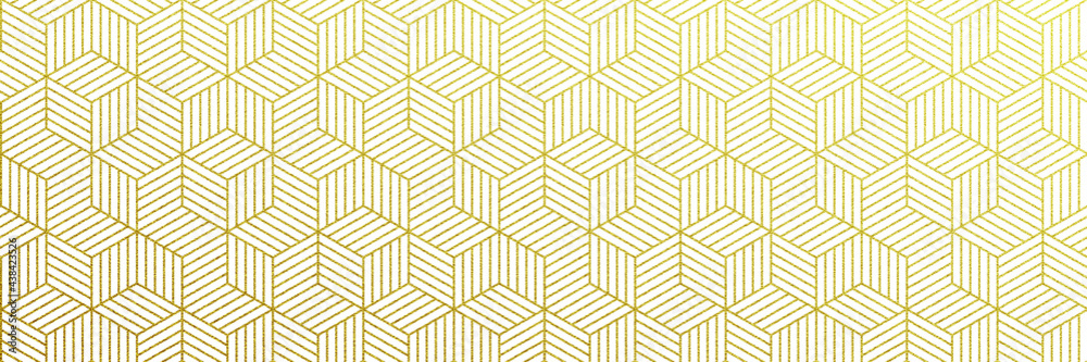Aufkleber gold pattern background. vector seamless golden geometric christmas pattern texture. luxury holiday 