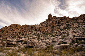 Fototapeta premium The Boulder Filled Grapevine Hills in Big Bend